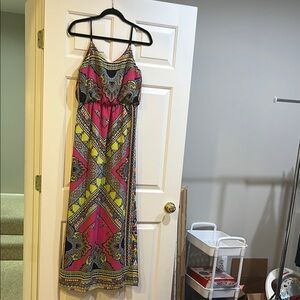 Vibrant Multicolor Maxi Dress